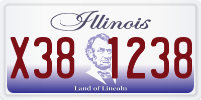 IL license plate X381238