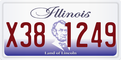 IL license plate X381249