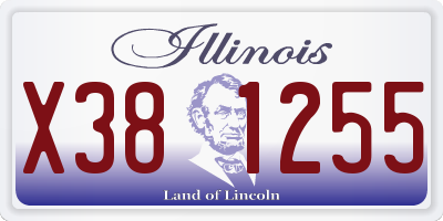IL license plate X381255