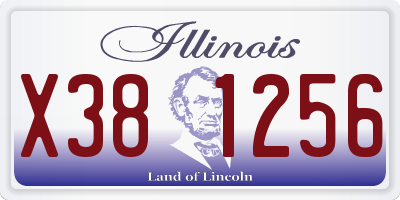 IL license plate X381256