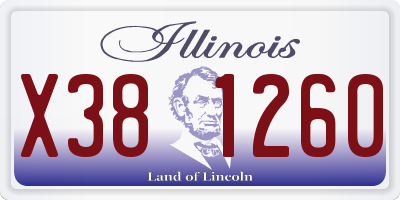 IL license plate X381260