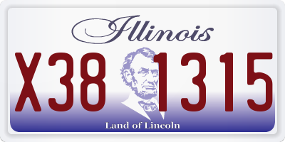IL license plate X381315