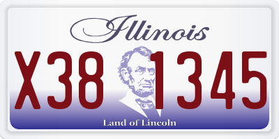 IL license plate X381345