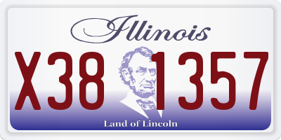 IL license plate X381357