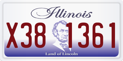 IL license plate X381361