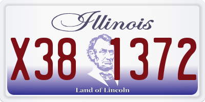 IL license plate X381372
