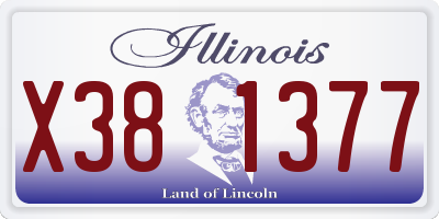IL license plate X381377
