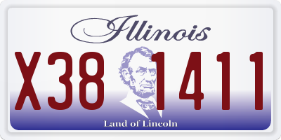 IL license plate X381411
