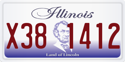 IL license plate X381412