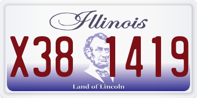 IL license plate X381419