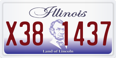 IL license plate X381437