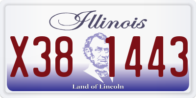 IL license plate X381443