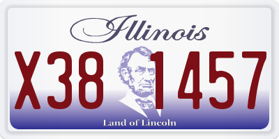 IL license plate X381457