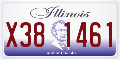 IL license plate X381461