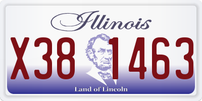 IL license plate X381463