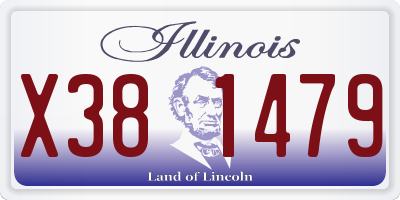 IL license plate X381479