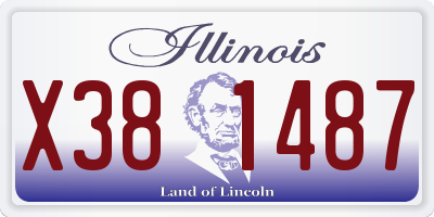 IL license plate X381487