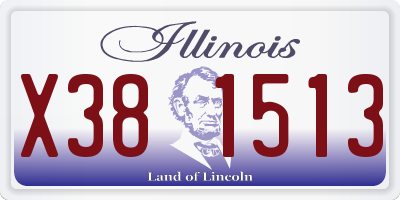 IL license plate X381513
