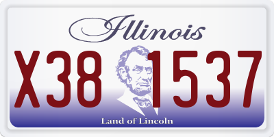 IL license plate X381537