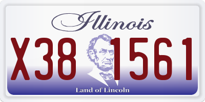IL license plate X381561
