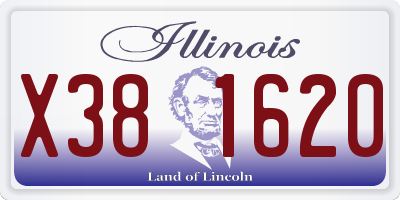IL license plate X381620