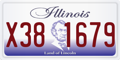 IL license plate X381679