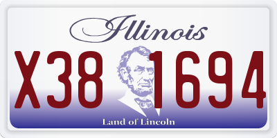 IL license plate X381694