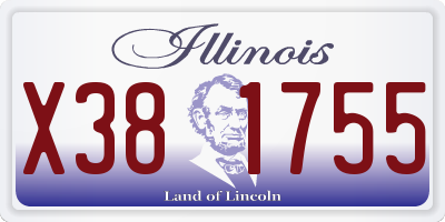 IL license plate X381755