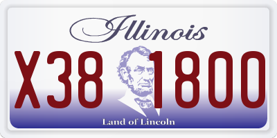IL license plate X381800
