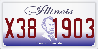 IL license plate X381903