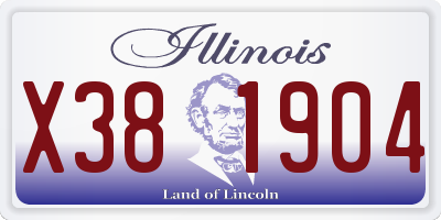 IL license plate X381904