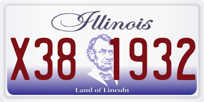IL license plate X381932
