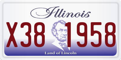 IL license plate X381958