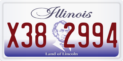 IL license plate X382994