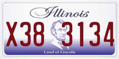 IL license plate X383134