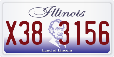 IL license plate X383156