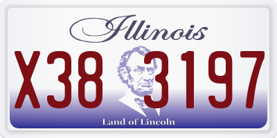 IL license plate X383197