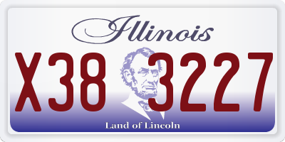 IL license plate X383227