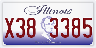 IL license plate X383385