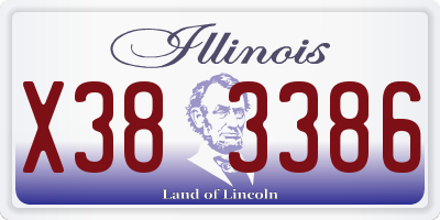 IL license plate X383386