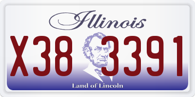 IL license plate X383391