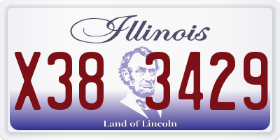 IL license plate X383429