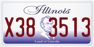 IL license plate X383513
