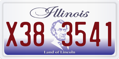 IL license plate X383541