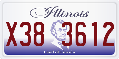 IL license plate X383612