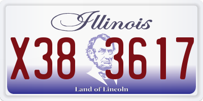 IL license plate X383617