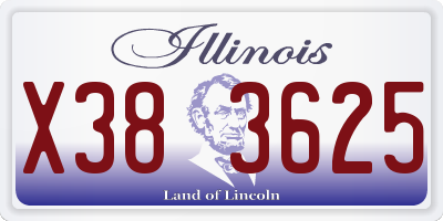 IL license plate X383625