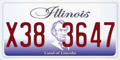 IL license plate X383647
