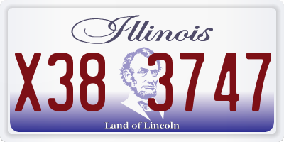 IL license plate X383747