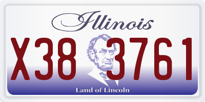 IL license plate X383761